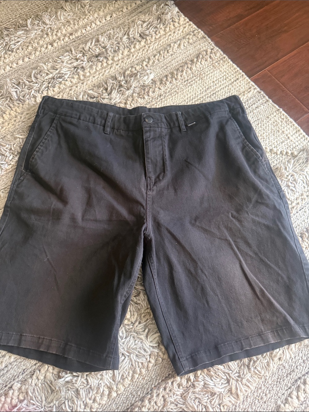 Hurley Men's Black Flat Front Shorts